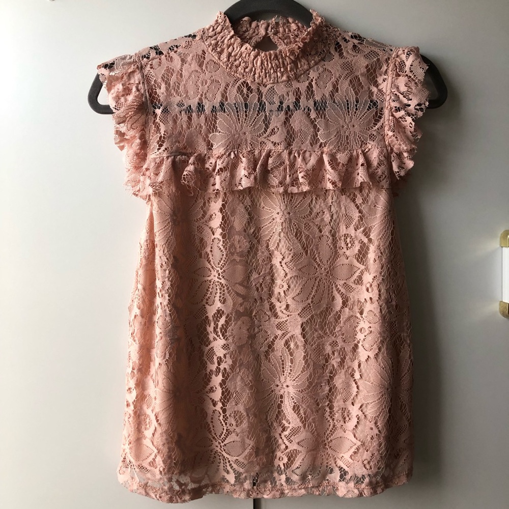Topshop blush blouse
